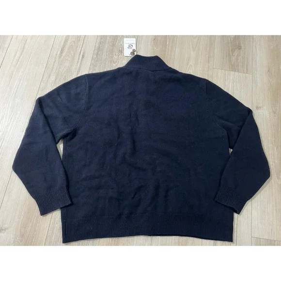 Collars & Co Napoli Cardigan Sweater Men's 3XL Navy Blue Wool CashmereNWT